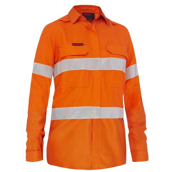 Apex 185 Women's Taped Hi Vis Ripstop FR Vented Shirt