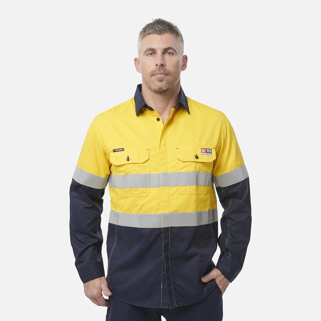 KingGee Drycool Hi Vis Taped Shirt K54037 main image 1
