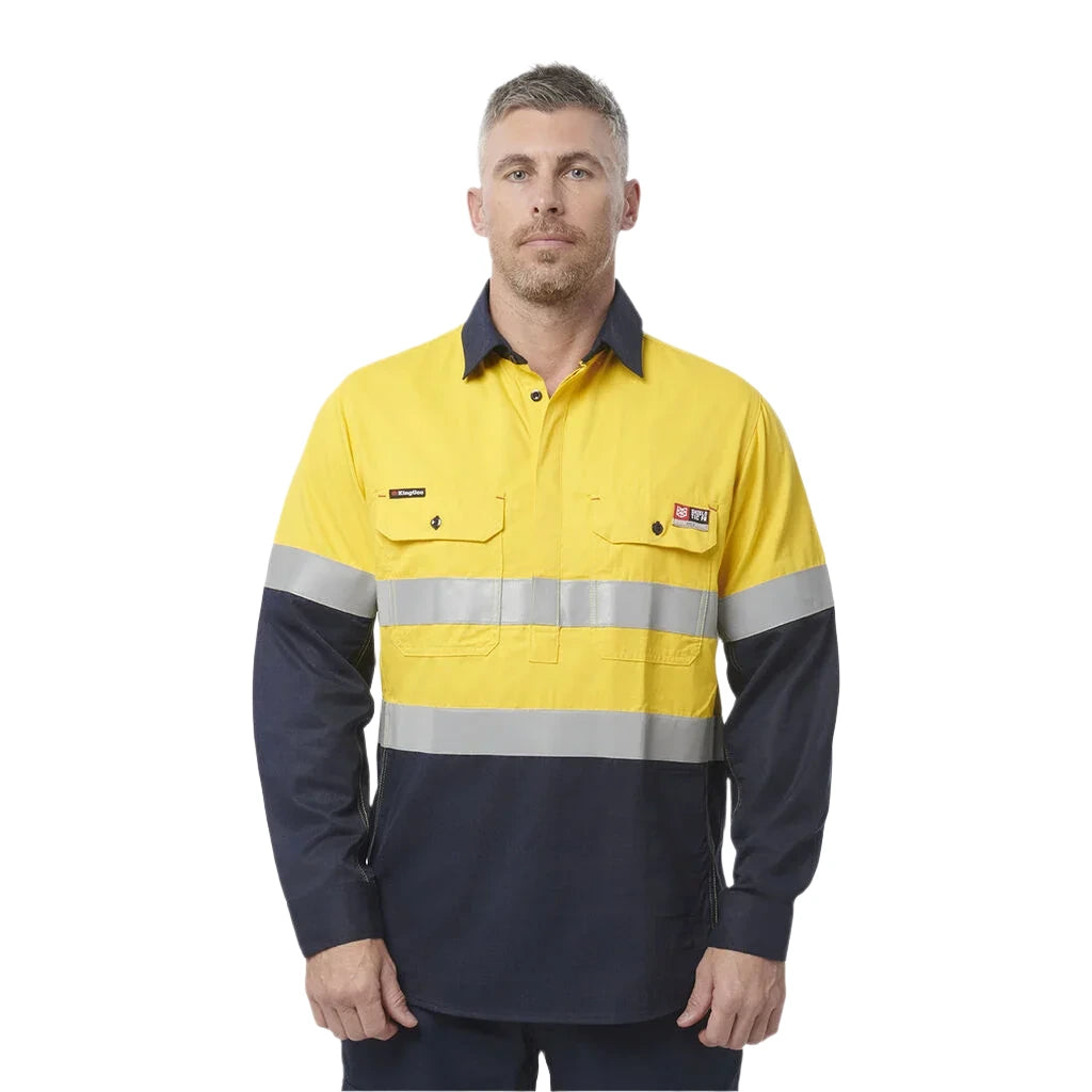 SHIELDTEC FR HI VIS 2 TONE OPEN FRONT TAPED SHIRT main image 1