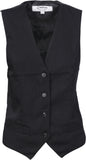 DNC Ladies Black Waiters Vest (4302) Chefs & Waiters Jackets DNC Workwear - Ace Workwear