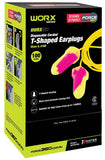 Force 360 T-Shaped Corded Disposable Earplug Class 5, 27dB (Box of 100) (HWRX961) Disposable Earplugs Force 360 - Ace Workwear