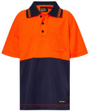 Workcraft Kids Hi Vis Short Sleeve Micromesh Polo With Pocket (WSPK20)