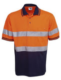 Hi Vis Micro Mesh Polo with Reflective Tape Short Sleeve (P92) Hi Vis Polo With Tape Blue Whale - Ace Workwear