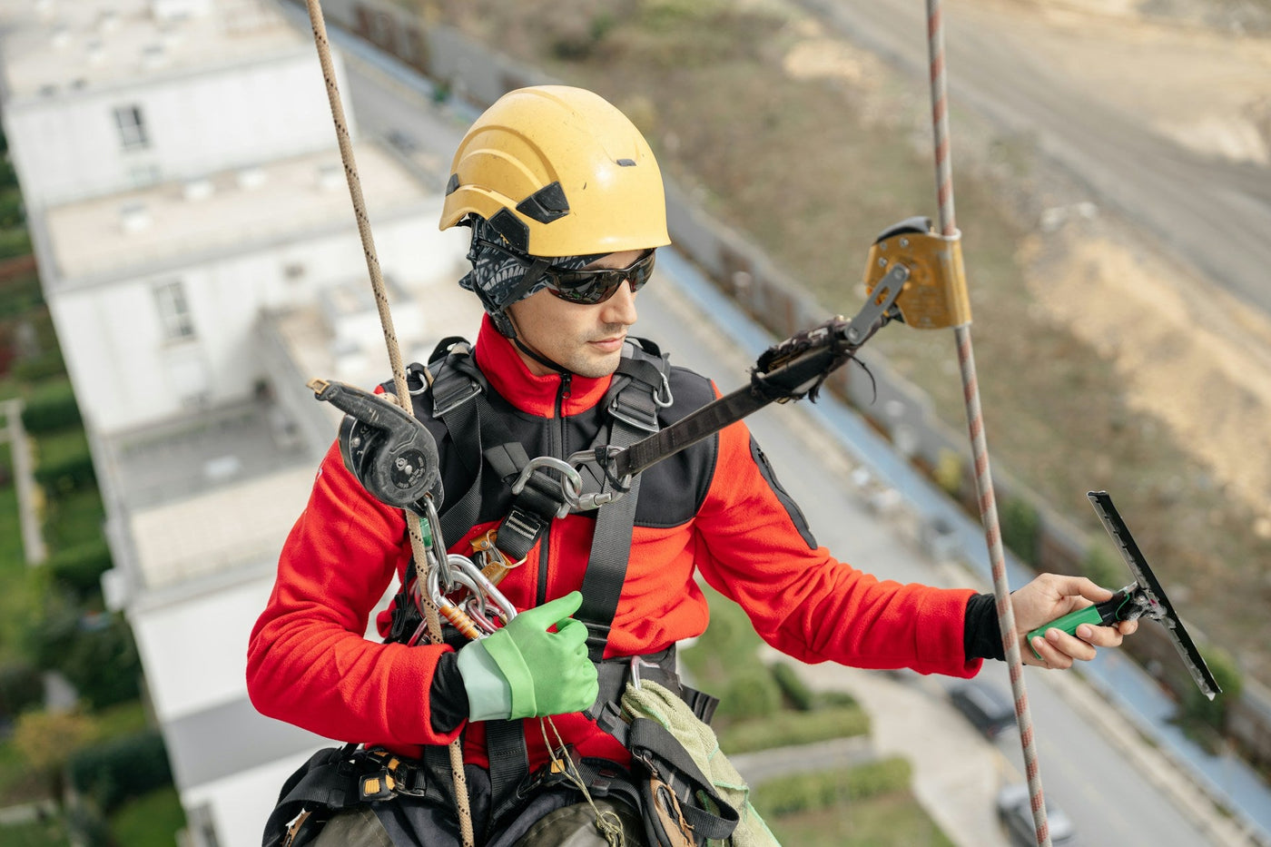 height safety harness setup