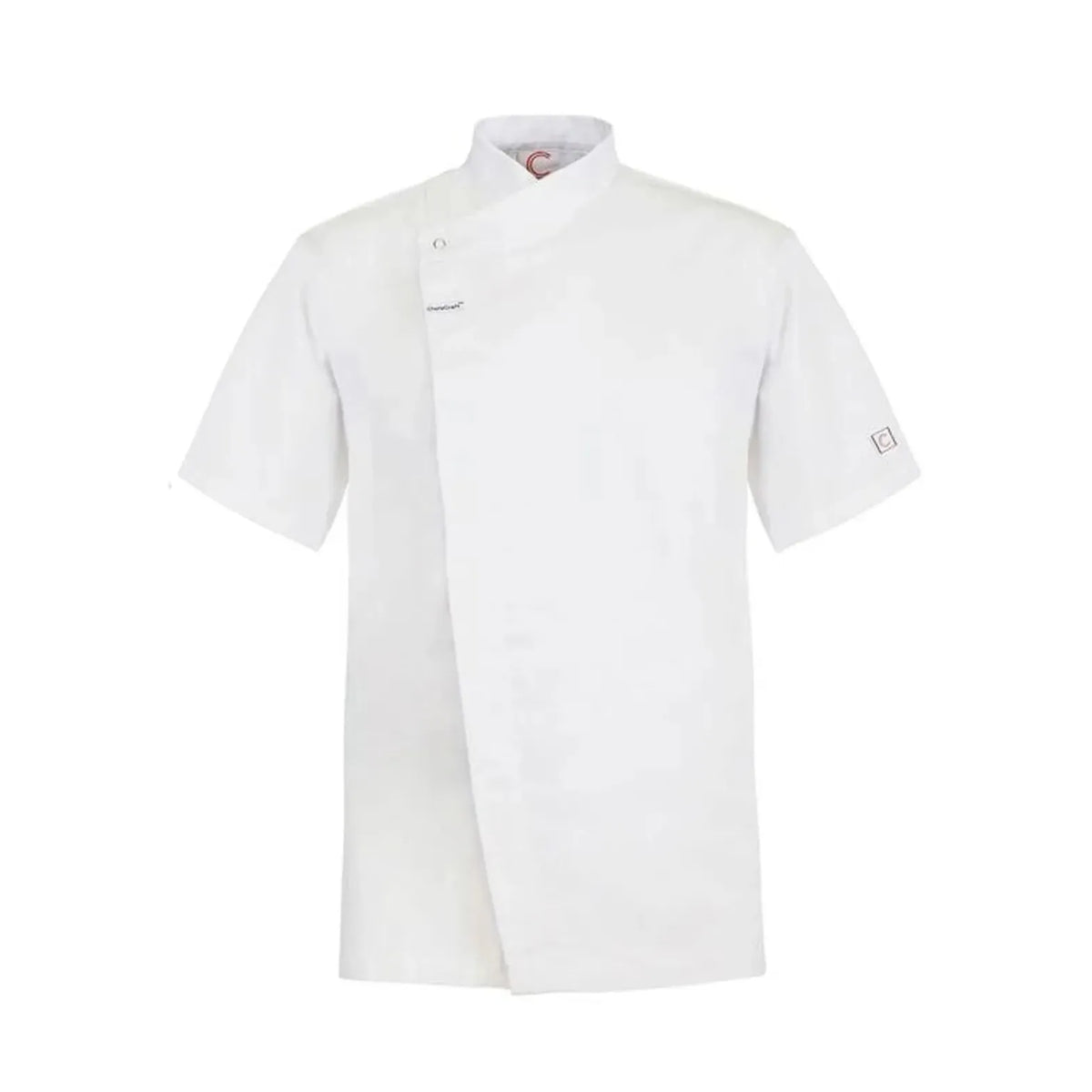 Workcraft Chefscraft Short Sleeve Chefs Tunic With Concealed Front (CJ041) - Ace Workwear