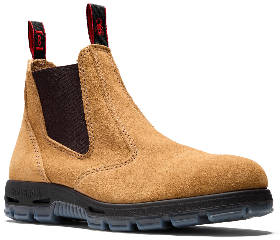 Redback Elastic Sided Bobcat Banana Suede Steel Toe Cap Safety Boot (USBBA)