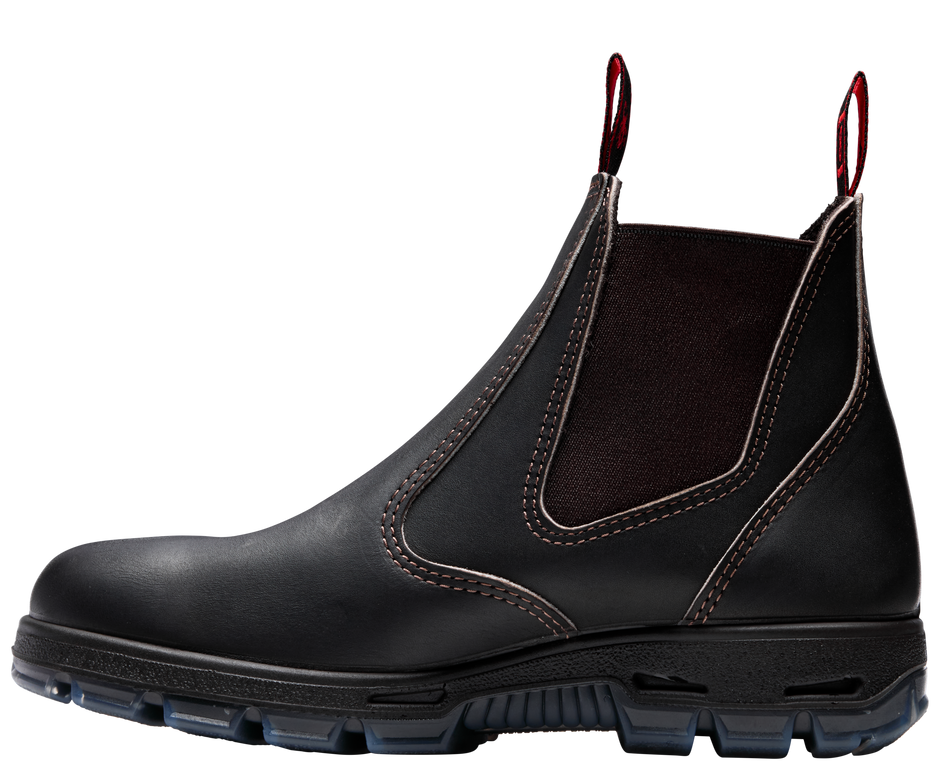 Redback Elastic Sided Bobcat Claret Oil Kip Steel Toe Cap Safety Boot (USBOK)