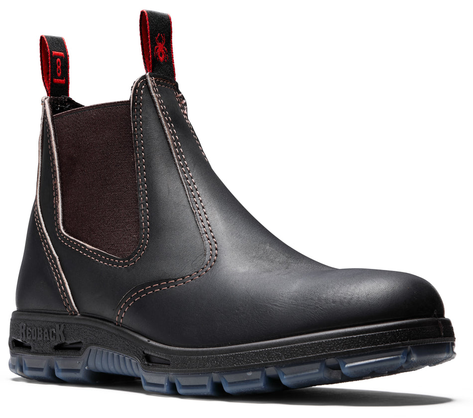 Redback Elastic Sided Bobcat Claret Oil Kip Steel Toe Cap Safety Boot (USBOK)