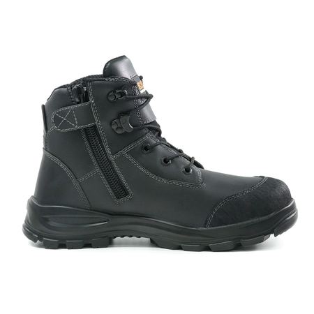 Bison Tor Zip Side Lace Up Black Safety Boot (TOR) - Ace Workwear
