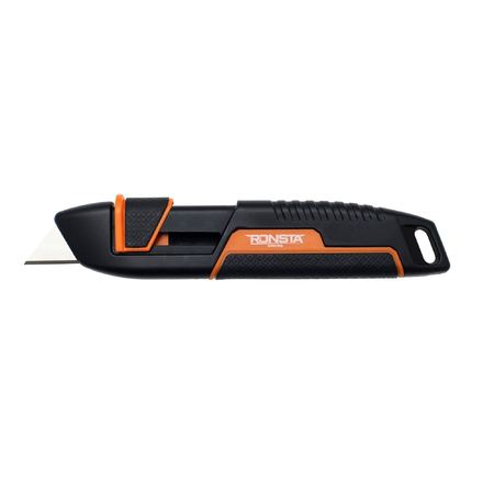 Ronsta Auto-Retractable Safety Knife Heavy Duty Metal Body - Pack of 12 (KS008NI) - Ace Workwear