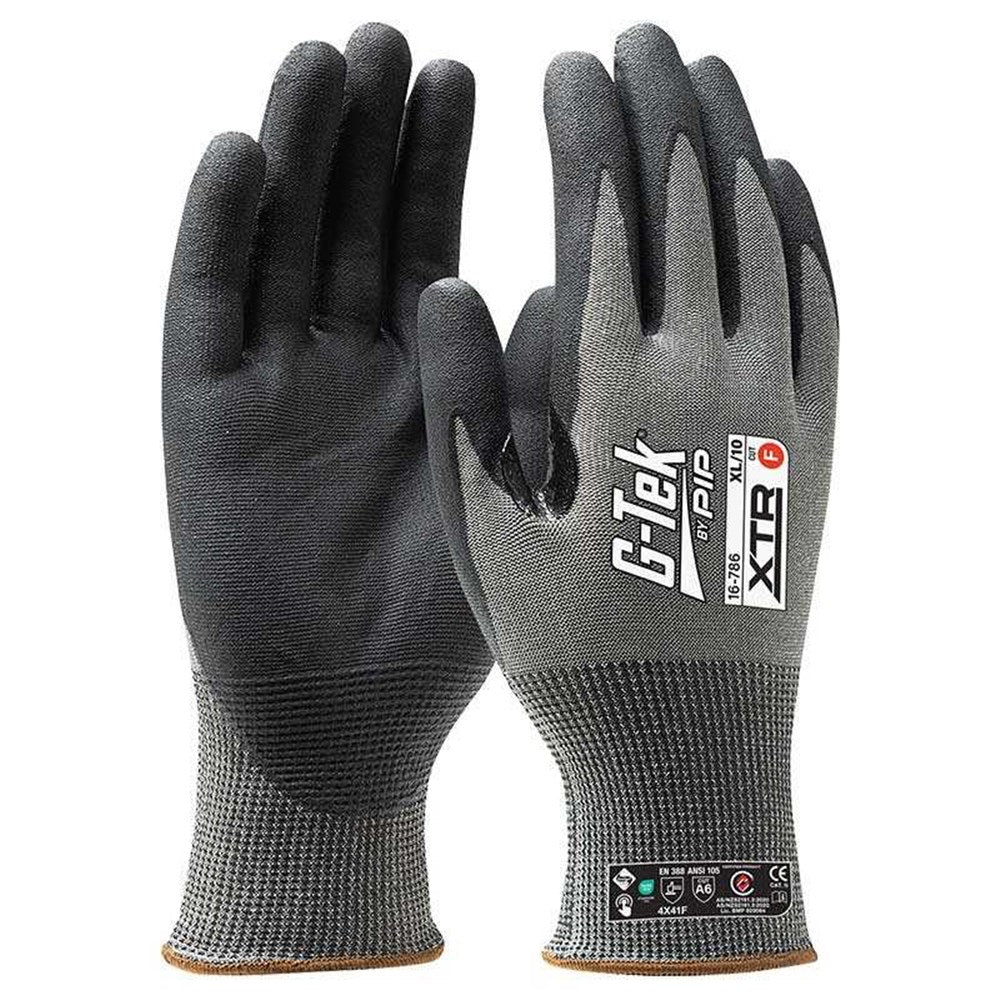G-Tek XTR 18G Cut F Palm Dip Glove - Pack of 12 (16-786) - Ace Workwear