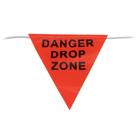 ProChoice 30M 'DANGER DROP ZONE' Bunting Orange (BUN30O-DR) - Ace Workwear