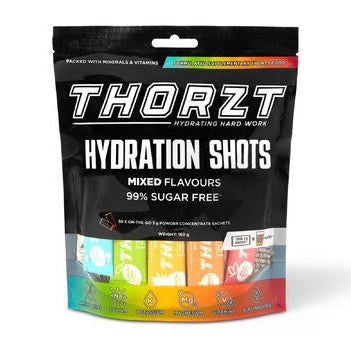 Thorzt 99% Sugar Free Hydrations Shots - 50 x 3gm Sachets - Mixed Flavours - Ace Workwear