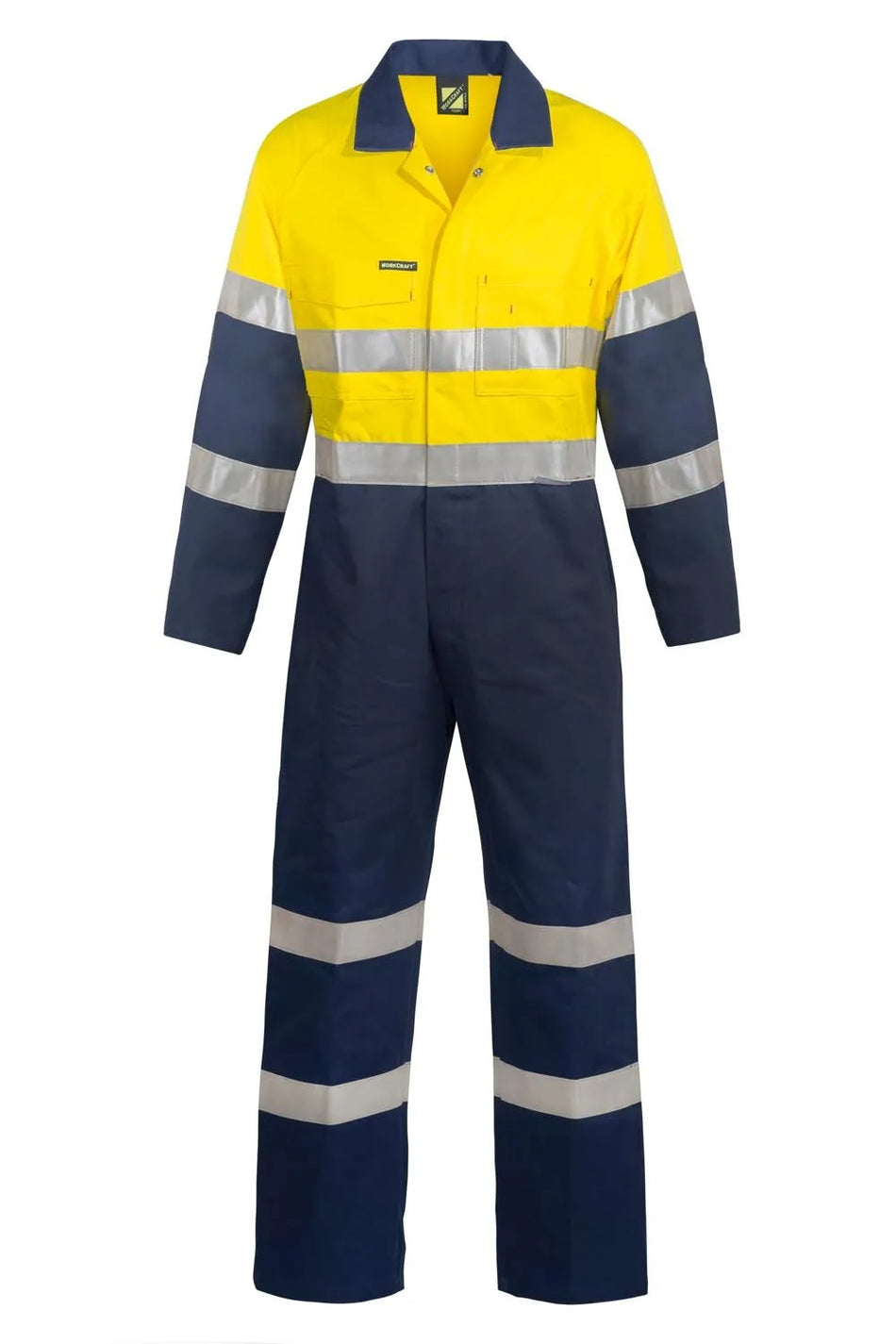 Workcraft Hi Vis Cotton Drill Reflective Industrial Laundry Coveralls (WC3056)