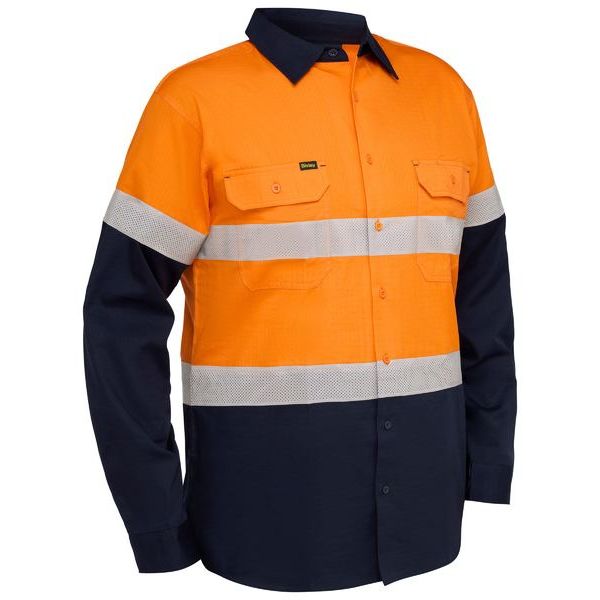 Bisley Taped Hi Vis Ripstop Vented Shirt (BS6495T)