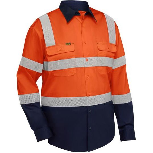 Bisley Taped Biomotion Hi Vis Cool Lightweight Vented Shirt (BS6396T)