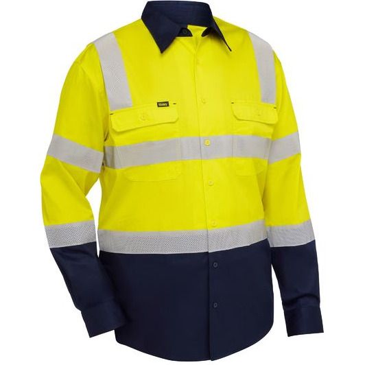 Bisley Taped Biomotion Hi Vis Cool Lightweight Vented Shirt (BS6396T)