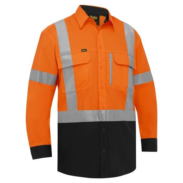 Bisley X Taped Hi Vis Stretch Cotton Shirt (BS6176XT)