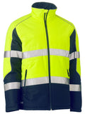 Bisley Taped Two Tone Hi Vis Puffer Jacket With Stand Collar (BJ6829T)