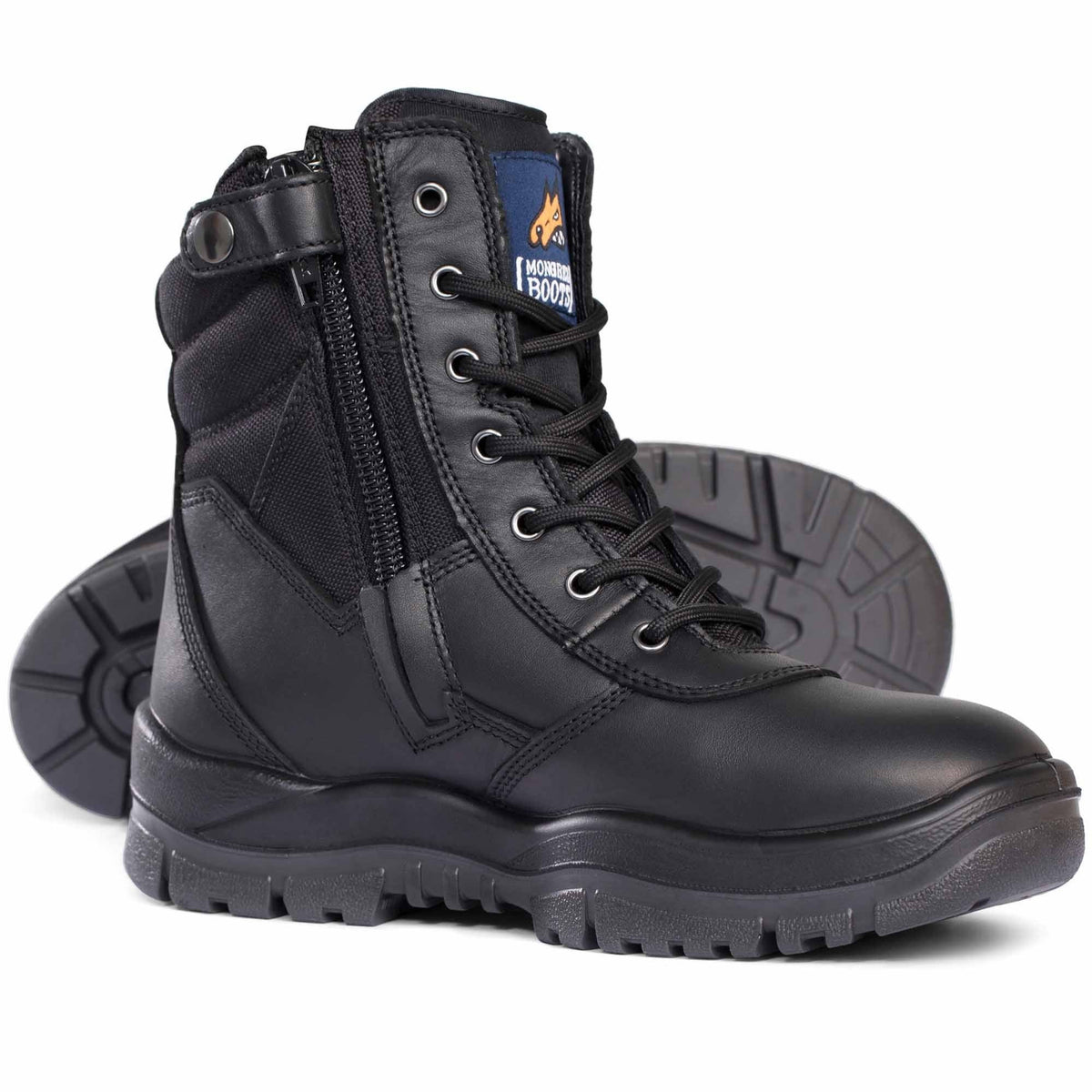 Mongrel Black Non Safety High Leg Zipsider Boot (951020) - Ace Workwear