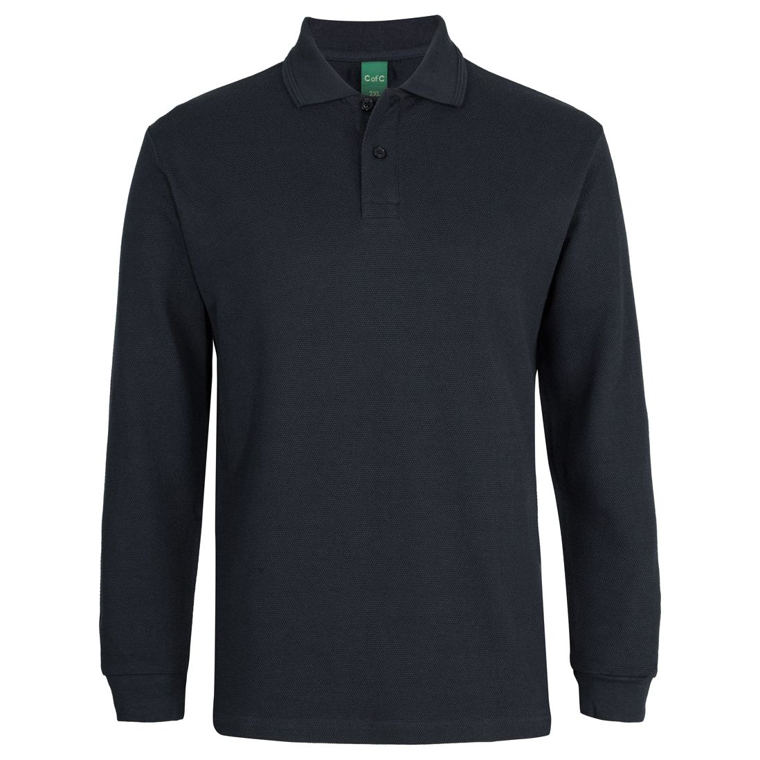 JB's C of C 320g L/S Popcorn Cotton Polo (2PCL) - Ace Workwear