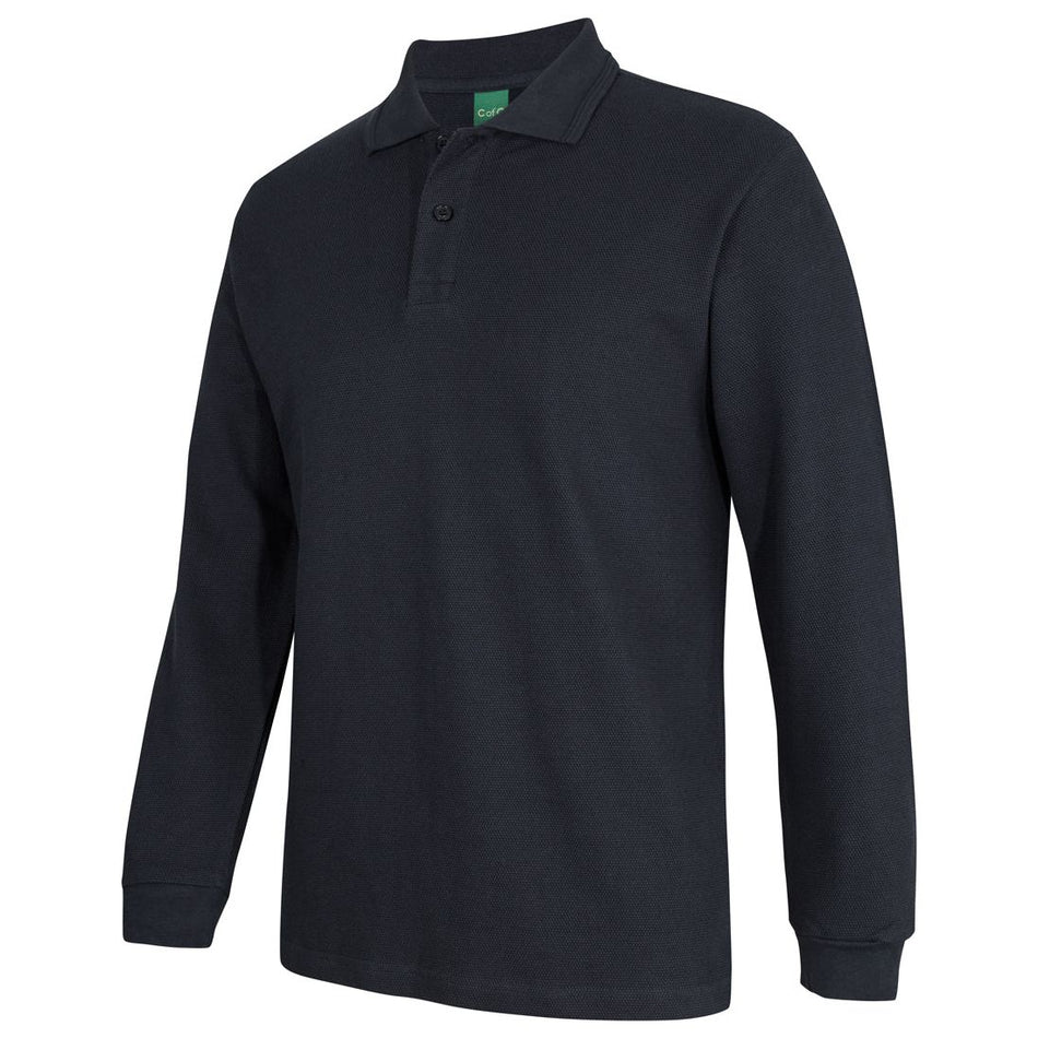 JB's C of C 320g L/S Popcorn Cotton Polo (2PCL) - Ace Workwear
