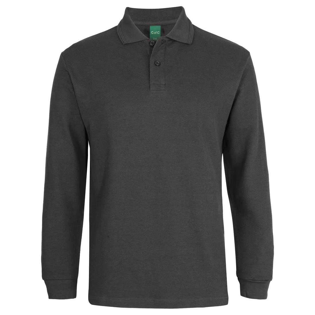 JB's C of C 320g L/S Popcorn Cotton Polo (2PCL) - Ace Workwear
