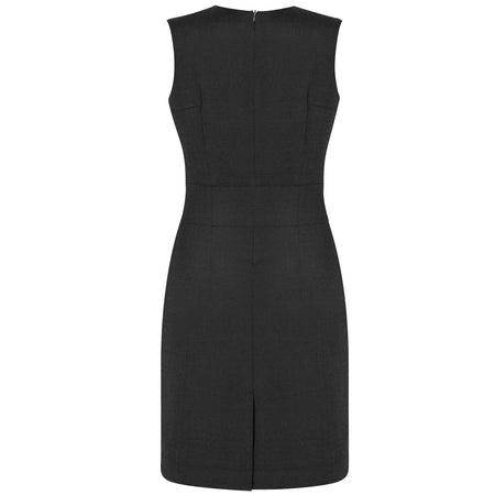 Biz Corporates Womens Sleeveless V Neck Dress (30121) (Clearance) - Ace Workwear