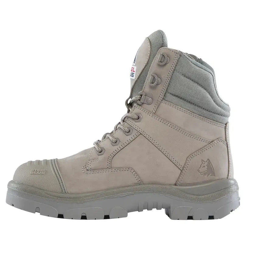 Steel Blue Granite Southern Cross Zip Sided Lace Up Steel Cap Safety Boot With Scuff Cap (312661) (Pre Order) - Ace Workwear