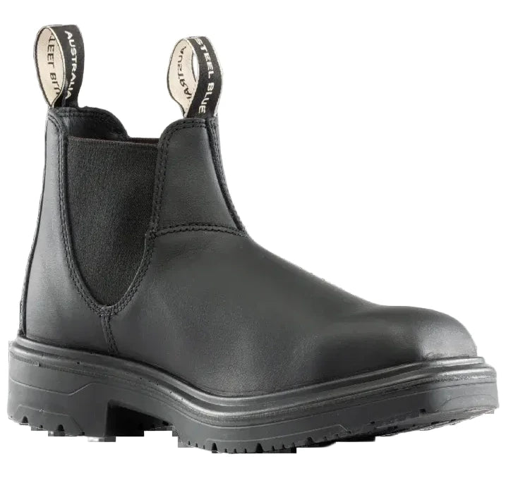 Steel Blue Black Hobart Square Toe Elastic Sided Safety Boot (313941)