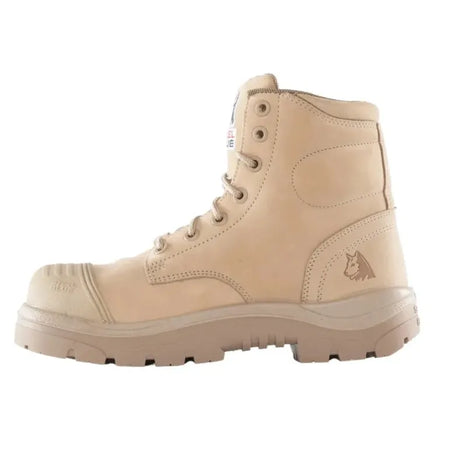Steel Blue Sand Argyle Zip Sided Lace Up Scuff Composite Toe Safety Boots (318592) (Pre Order) - Ace Workwear