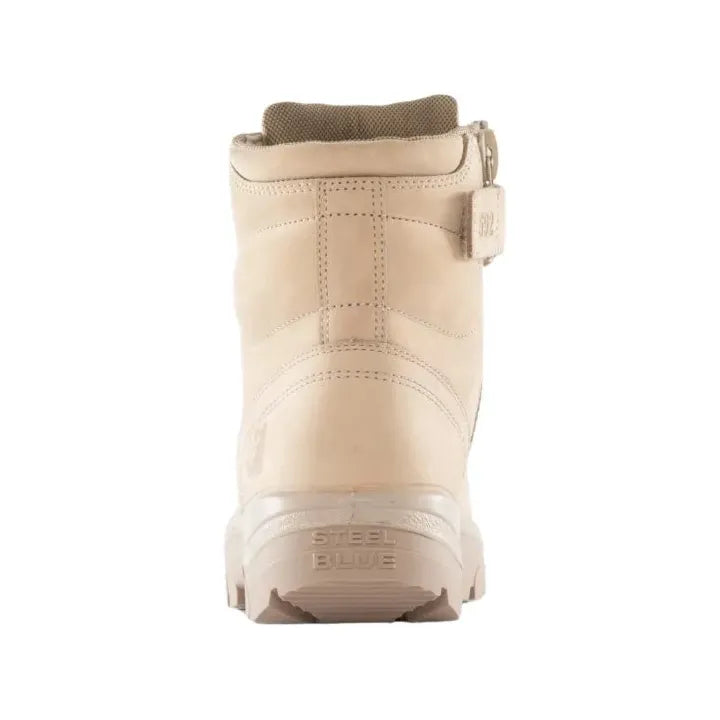 Steel Blue Sand Argyle Zip Sided Lace Up Scuff Composite Toe Safety Boots (318592) (Pre Order) - Ace Workwear