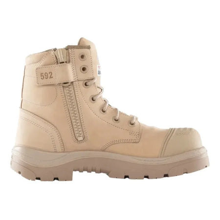 Steel Blue Sand Argyle Zip Sided Lace Up Scuff Composite Toe Safety Boots (318592) (Pre Order) - Ace Workwear