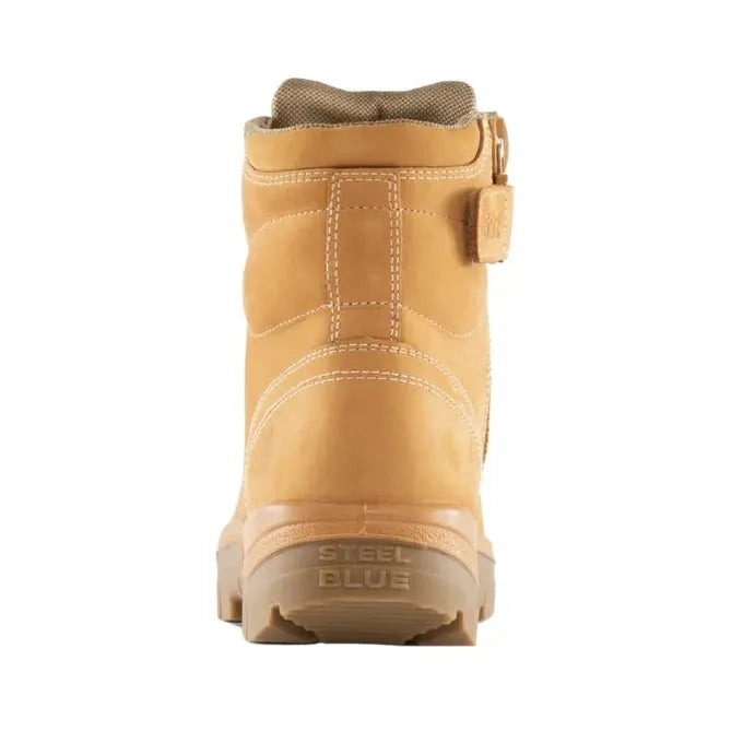 Steel Blue Wheat Argyle Zip Sided Lace Up Scuff Composite Toe Safety Boots (318592) (Pre-Order) - Ace Workwear