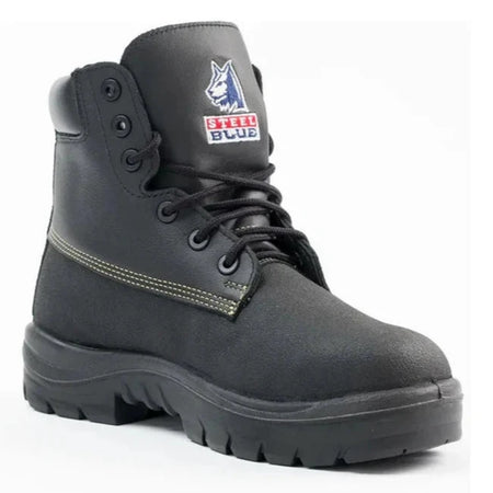 Steel Blue Black Warragul Lace Up Steel Toe Cap Safety Boot (322309) (Pre-Order) - Ace Workwear