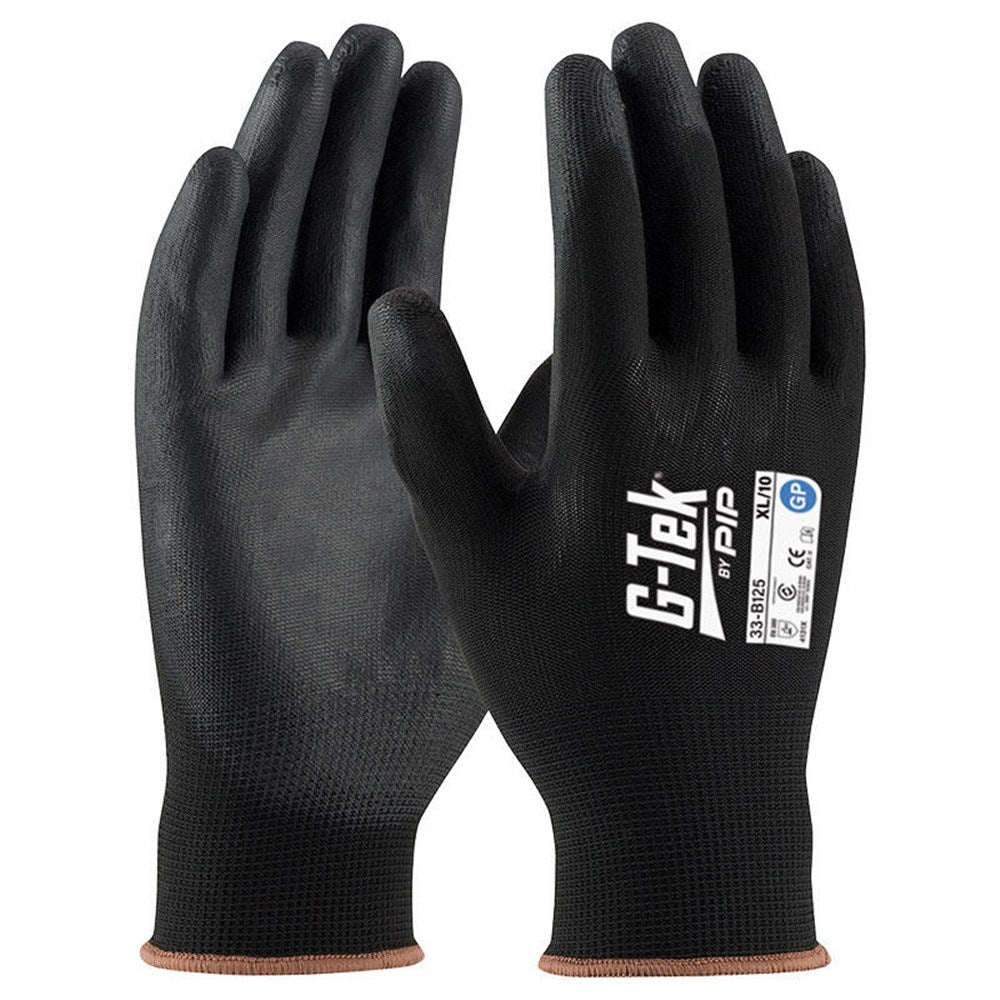 G-Tek 13G Black Nylon GP Palm Dip Glove - Pack of 12 (33-B125) - Ace Workwear
