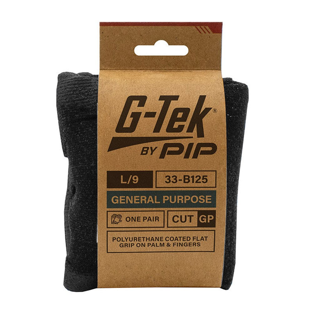 G-Tek 13G Black Nylon GP Palm Dip Glove - Pack of 12 (33-B125) - Ace Workwear