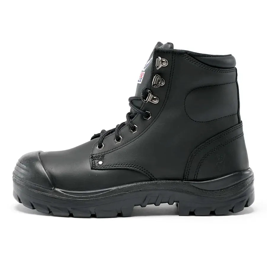 Steel Blue Black Argyle Lace Up TPU/Bump Cap Safety Boots (332102) (Pre Order) - Ace Workwear