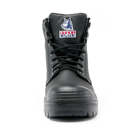 Steel Blue Black Argyle Lace Up TPU/Bump Cap Safety Boots (332102) (Pre Order) - Ace Workwear