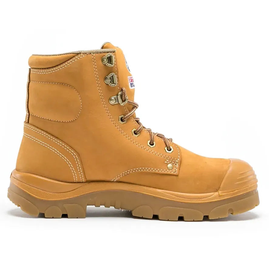 Steel Blue Wheat Argyle Lace Up TPU/Bump Cap Safety Boots (332102) (Pre Order) - Ace Workwear