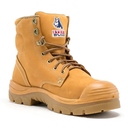 Steel Blue Wheat Argyle Lace Up TPU/Bump Cap Safety Boots (332102) (Pre Order) - Ace Workwear