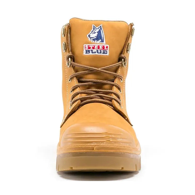 Steel Blue Wheat Argyle Lace Up TPU/Bump Cap Safety Boots (332102) (Pre Order) - Ace Workwear