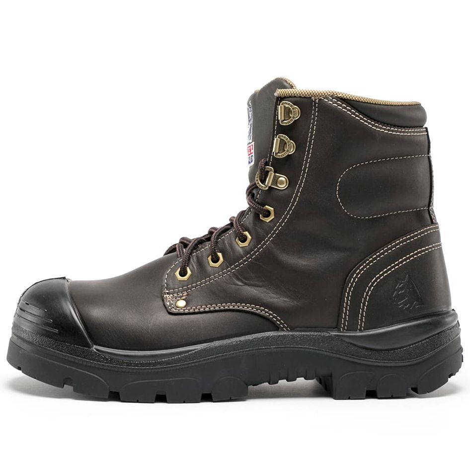 Steel Blue Winter Brown Argyle Lace Up TPU/Bump Cap Safety Boots (332102) (Pre Order) - Ace Workwear