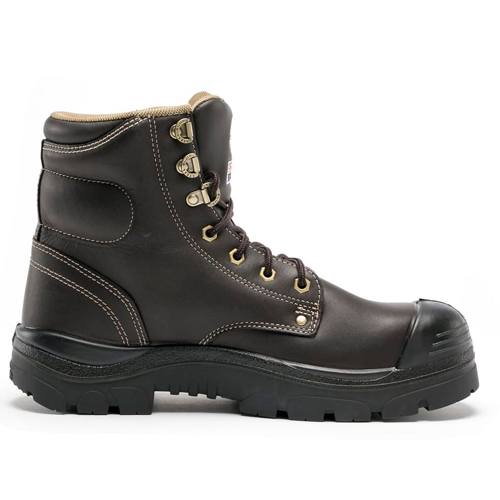 Steel Blue Winter Brown Argyle Lace Up TPU/Bump Cap Safety Boots (332102) (Pre Order) - Ace Workwear