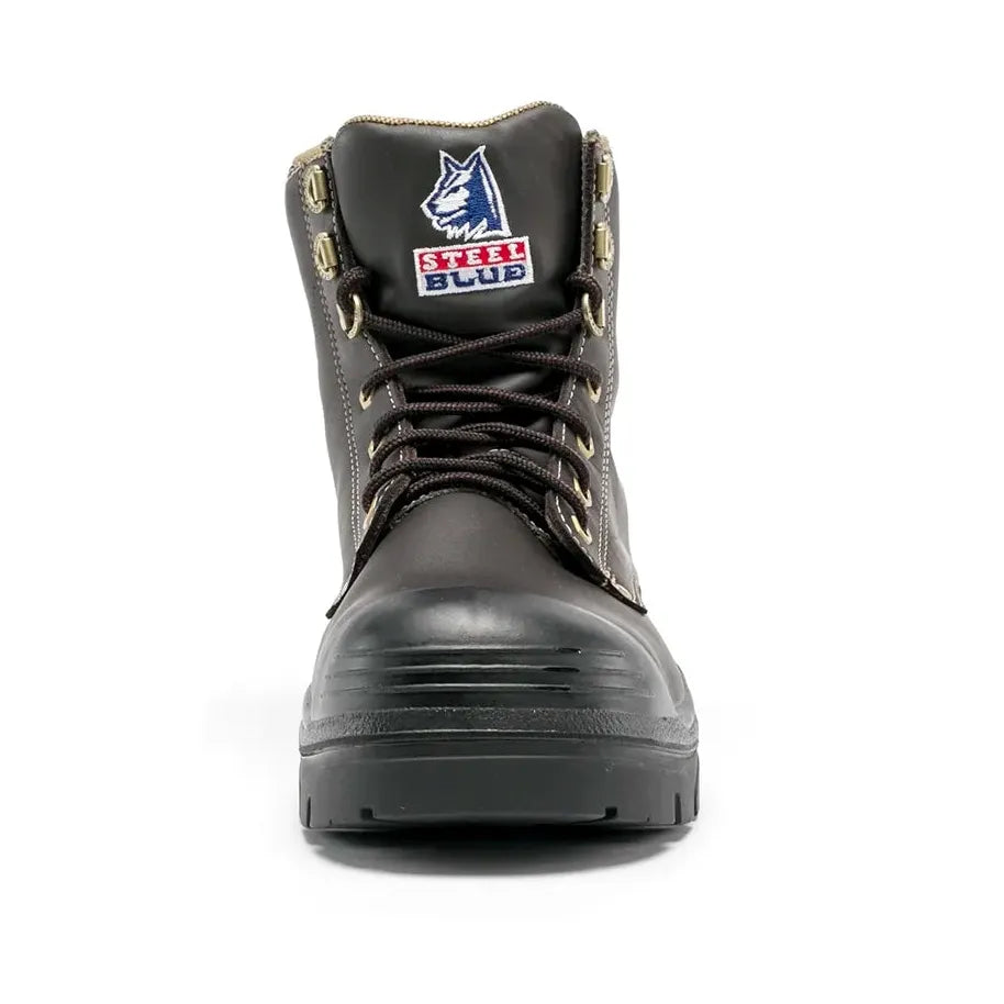Steel Blue Winter Brown Argyle Lace Up TPU/Bump Cap Safety Boots (332102) (Pre Order) - Ace Workwear