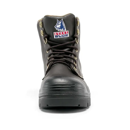 Steel Blue Winter Brown Argyle Lace Up TPU/Bump Cap Safety Boots (332102) (Pre Order) - Ace Workwear