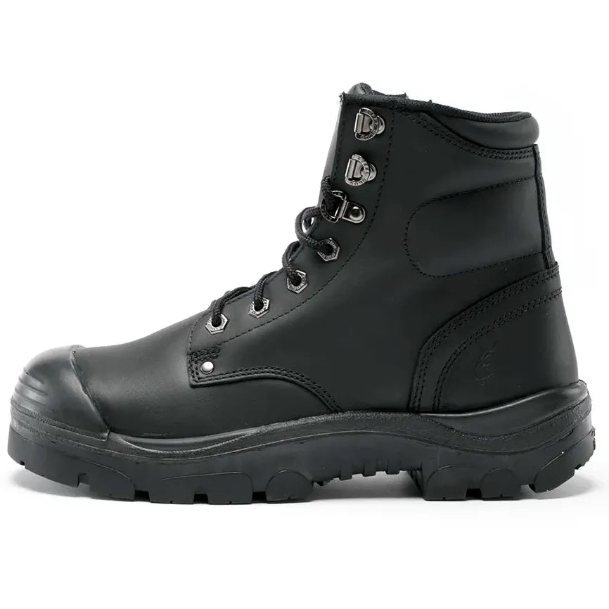 Steel Blue Black Argyle Zip Sided Lace Up Nitrle/Bump Cap Safety Boots (342152) (Pre Order) - Ace Workwear
