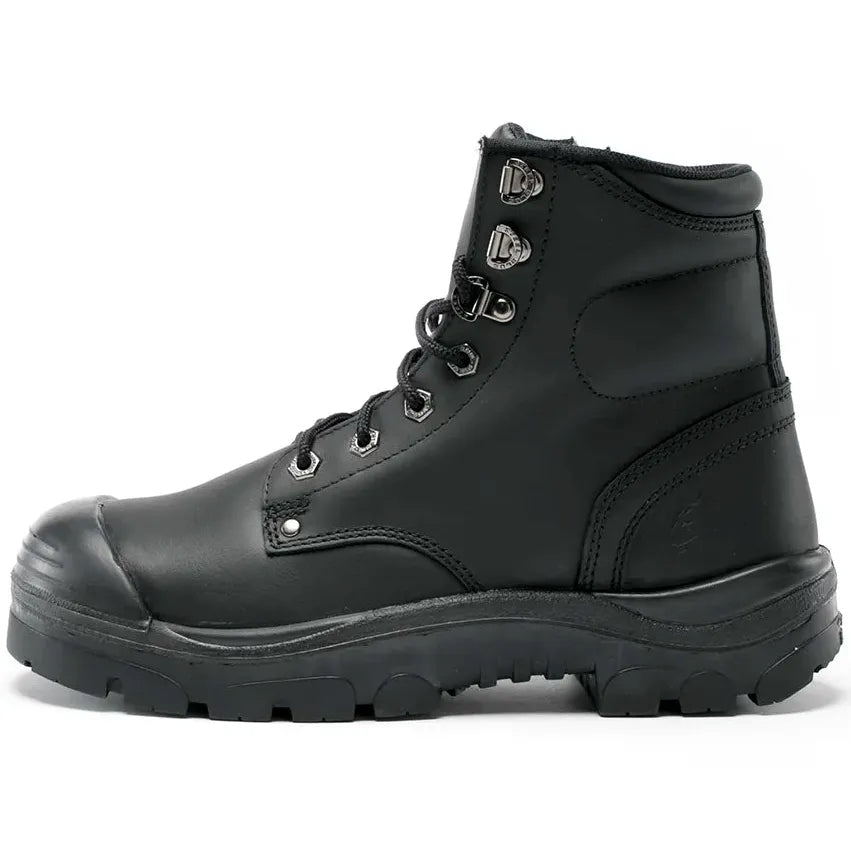 Steel Blue Black Argyle Zip Sided Lace Up Nitrile/Bump Cap/PR Midsole Safety Boots (382152) (Pre Order) - Ace Workwear