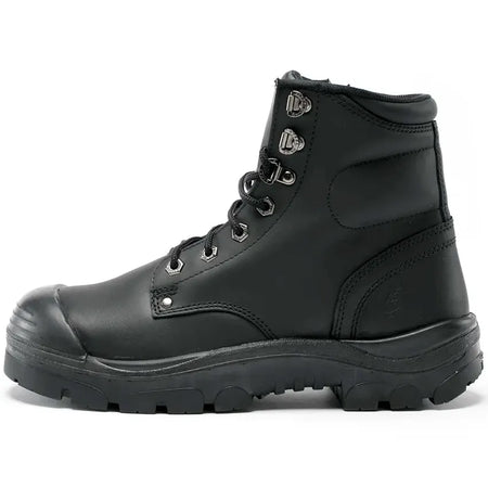 Steel Blue Black Argyle Zip Sided Lace Up Nitrile/Bump Cap/PR Midsole Safety Boots (382152) (Pre Order) - Ace Workwear