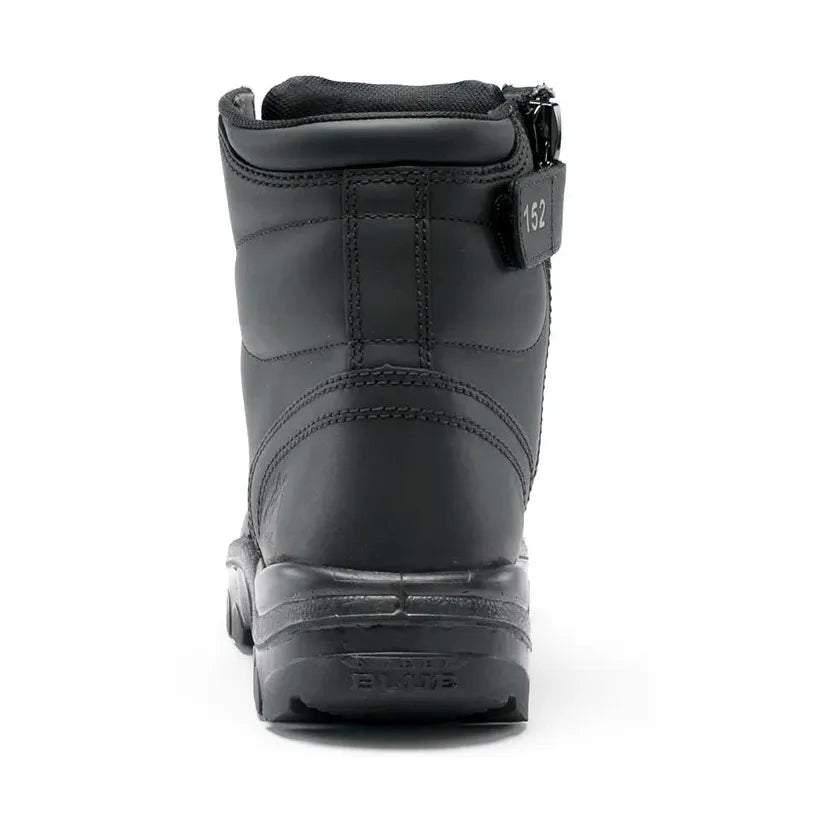 Steel Blue Black Argyle Zip Sided Lace Up Nitrle/Bump Cap Safety Boots (342152) (Pre Order) - Ace Workwear